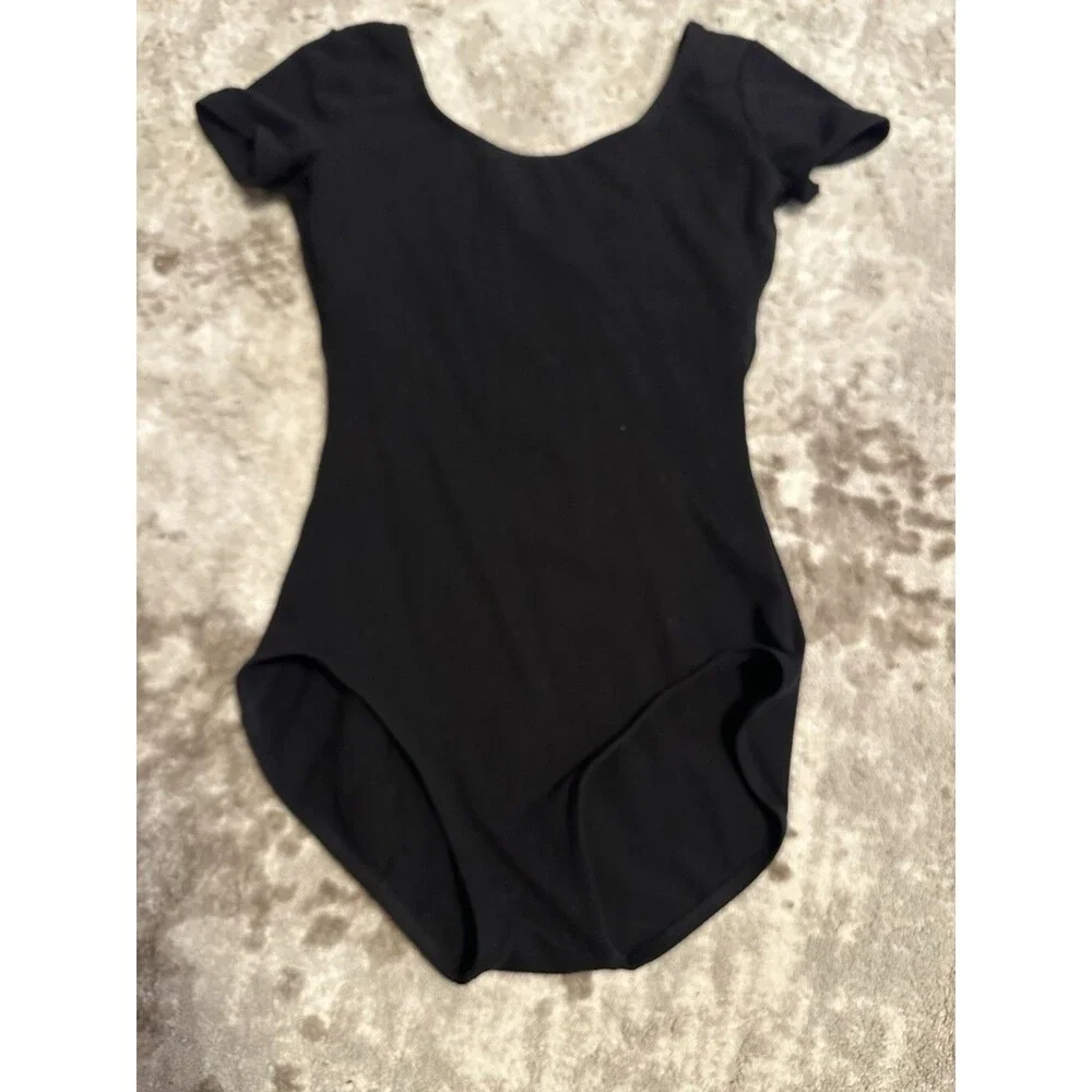 Capezio Black Leotard Small Girls Dance C4